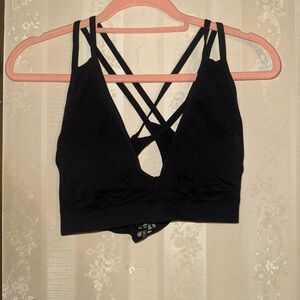 Black Crisscross Sports Bra